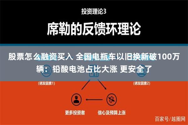 股票怎么融资买入 全国电瓶车以旧换新破100万辆：铅酸电池占