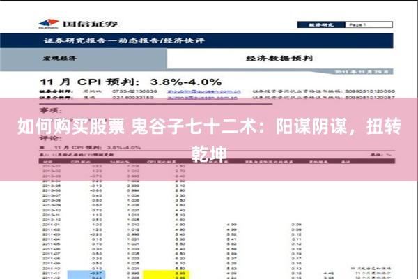 如何购买股票 鬼谷子七十二术：阳谋阴谋，扭转乾坤